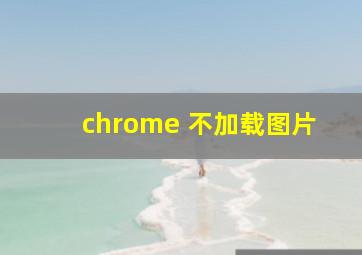 chrome 不加载图片